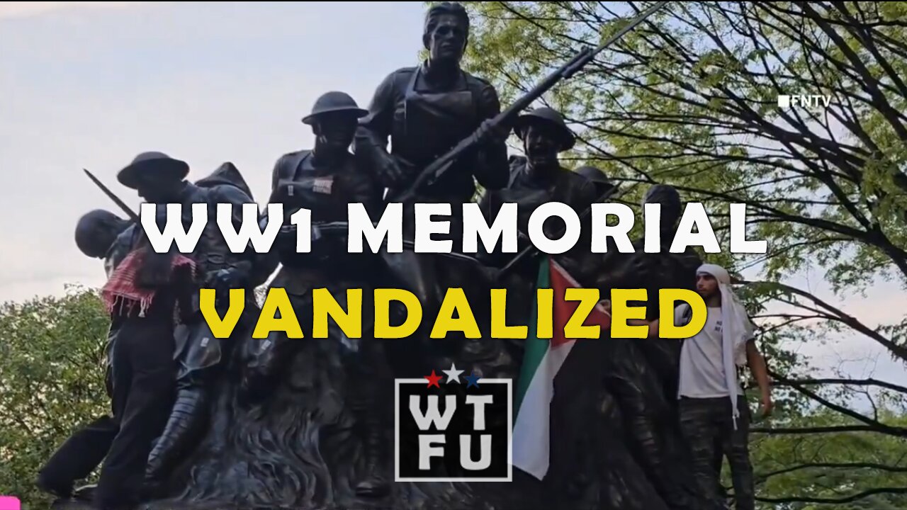 Pro-Palestine protesters just vandalized a memorial for WWI soldiers