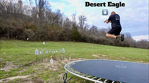 Hand Cannon Trampoline Challenge!!!