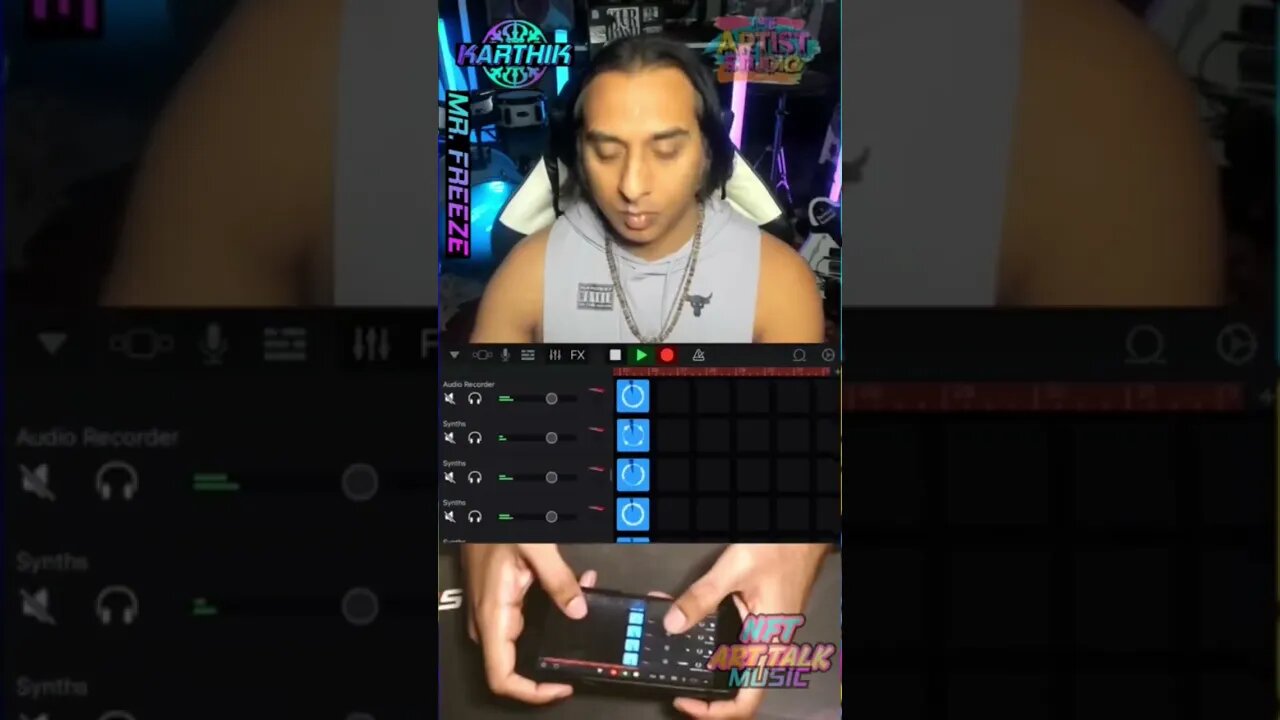 🎶😀 Beat Making on phone with animation funk electronic dance music #beats #popmusic #nftarttalk