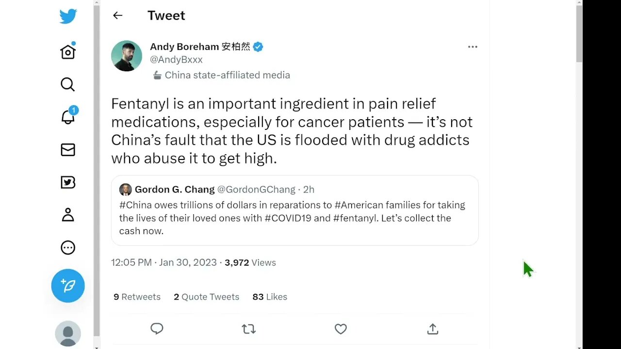 將美國芬太尼問題歸咎於中國毫無意義