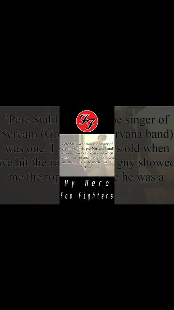 DAVID GROHL'S ORDINARY HEROES | MY HERO by FOO FIGHTERS