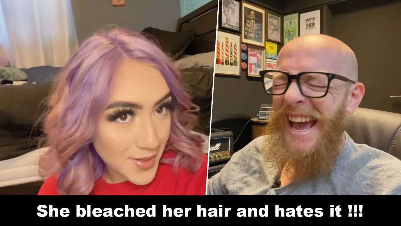 She bleached her hair and hates it !!! Hairdresser reacts to a hair hail