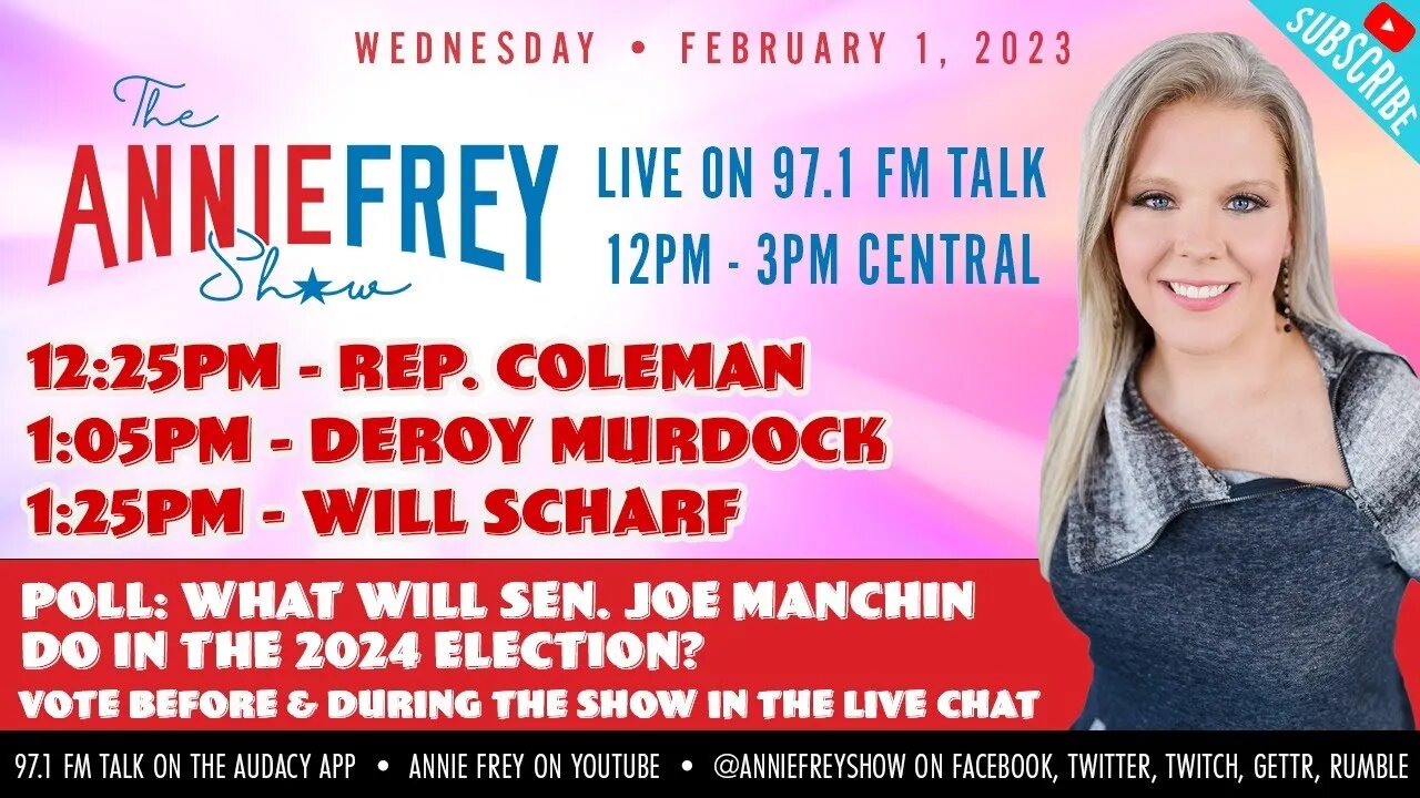 Joe Manchin, School Choice in MO, Law and Order • Annie Frey Show 2/1/23