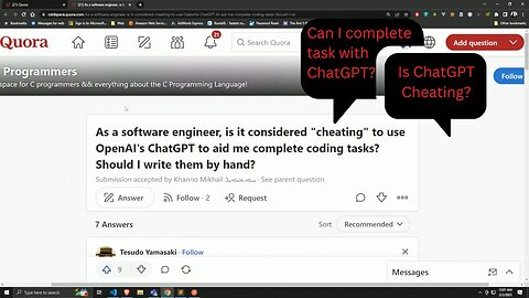 Is ChatGPT Considered Cheating to Complete Task?