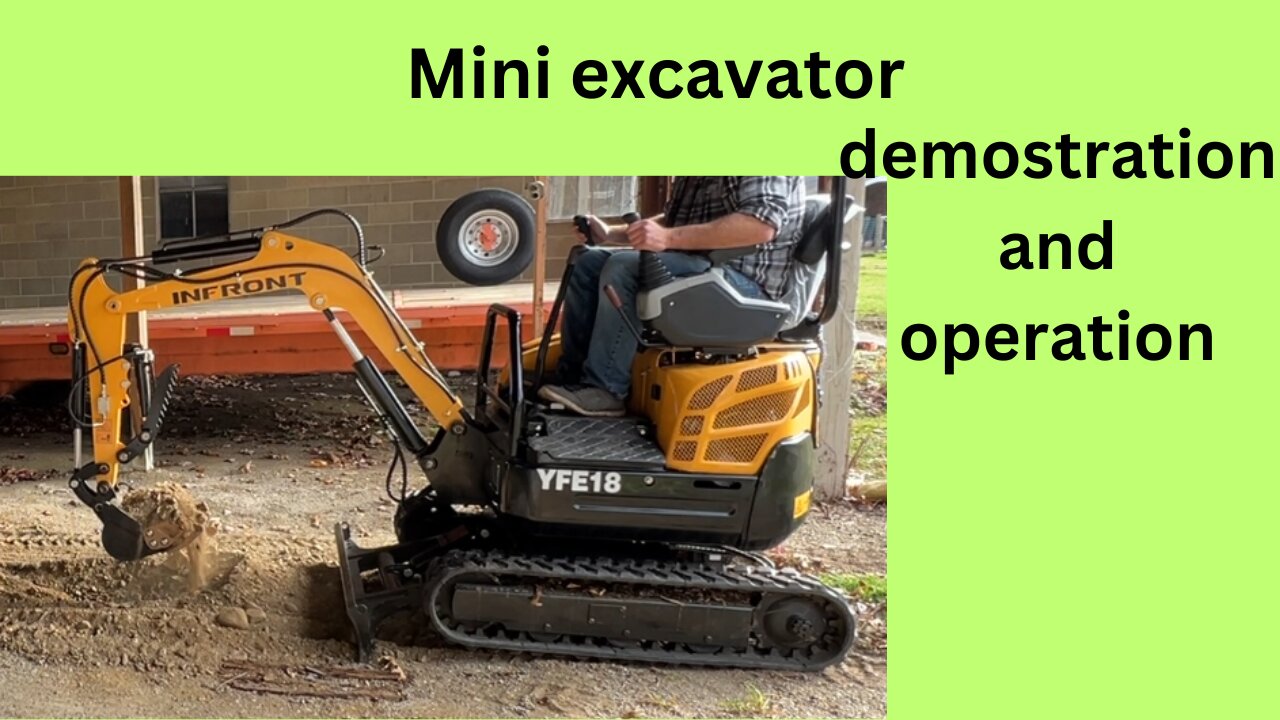 mini chinese excavator operation and demonstration