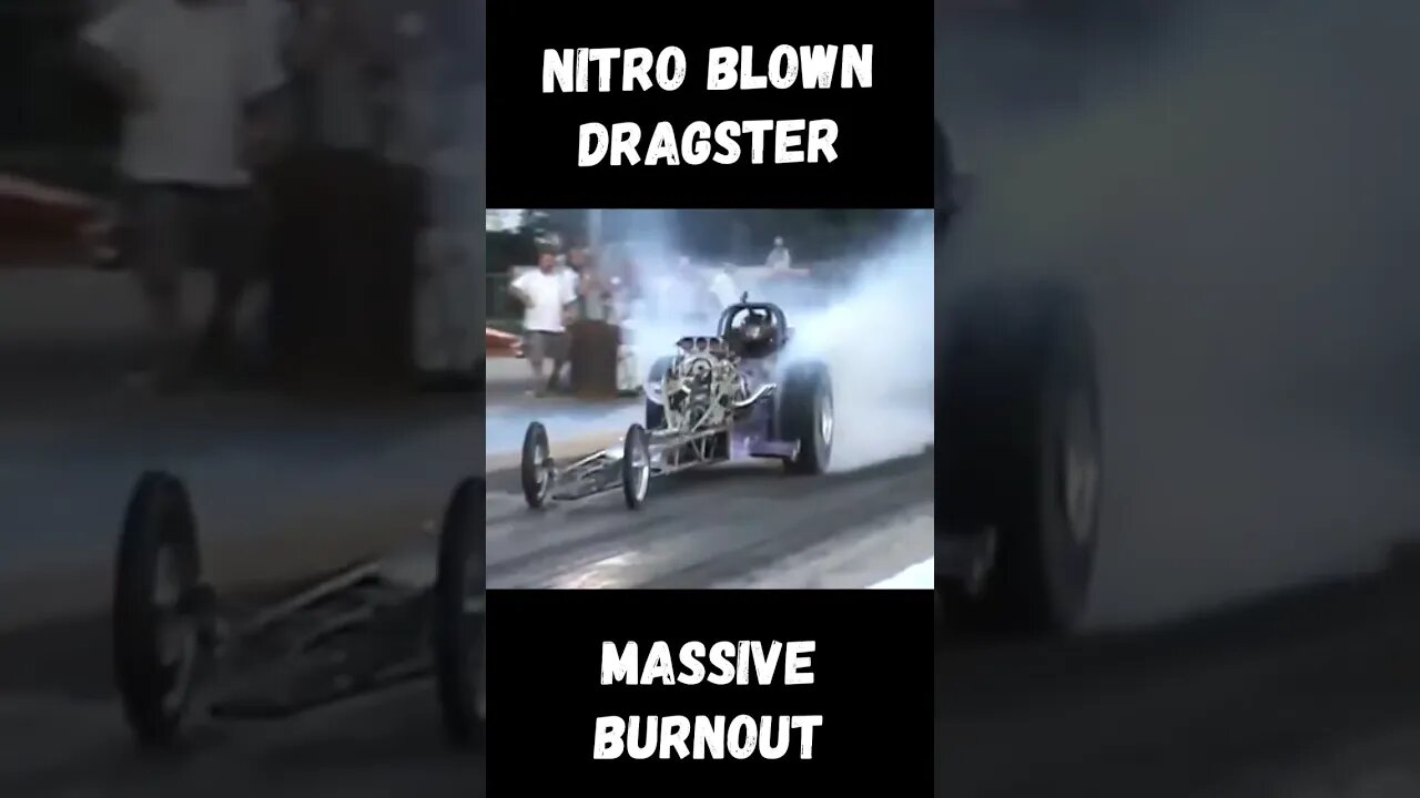 Massive Nitro Supercharged Dragster Burnout! #shorts