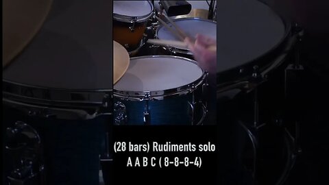 (28 bars) Rudiments Snaredrum Solo AABC (8-8-8-4) @mireksdroom