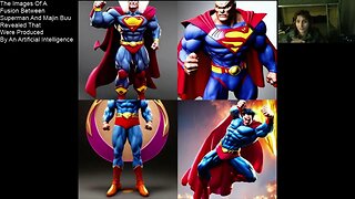 The Images Of A Fusion Between Superman And Majin Buu From The DBZ Series That Were Generated By AI