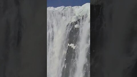 Frozen waterfall #shorts #nature #relaxingmusic