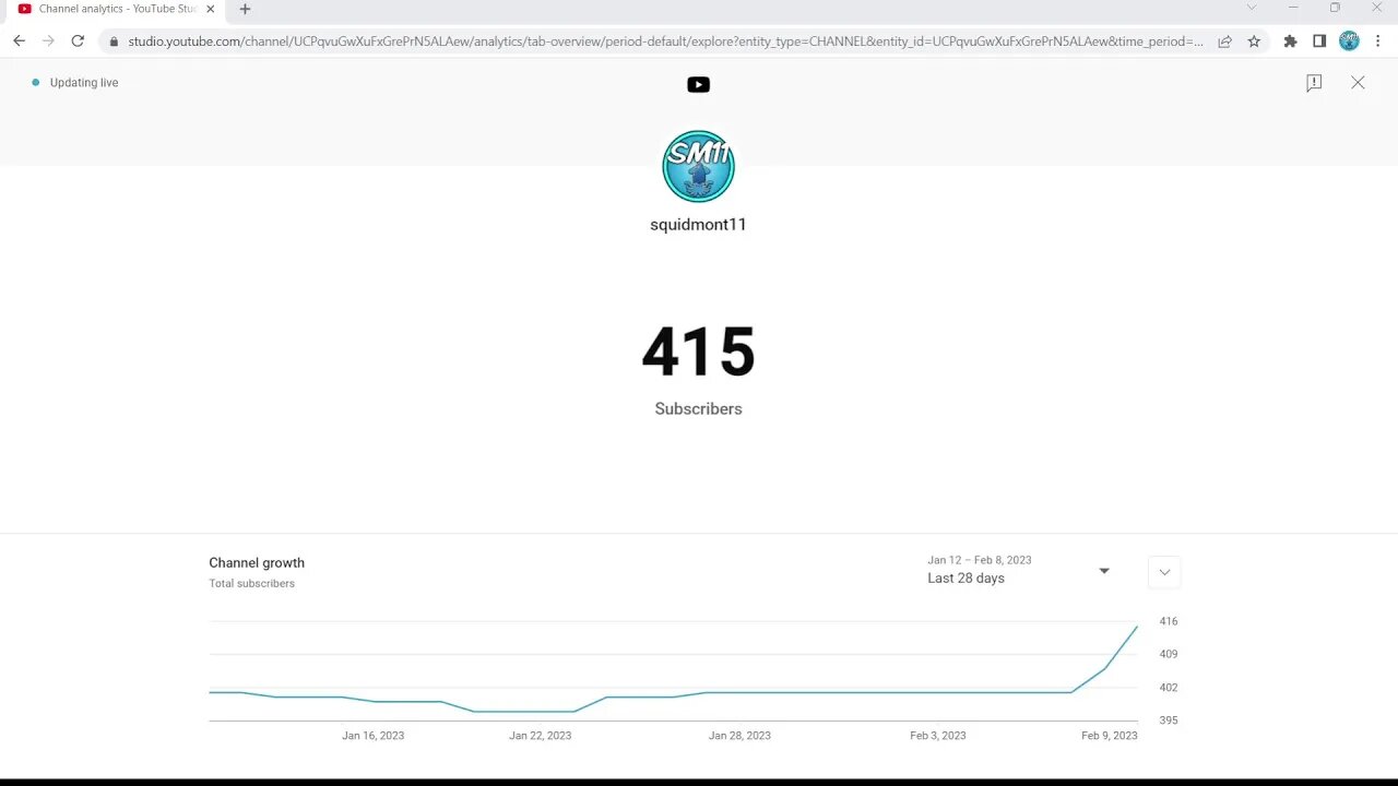 My Subscriber Count (its boring so don't watch)