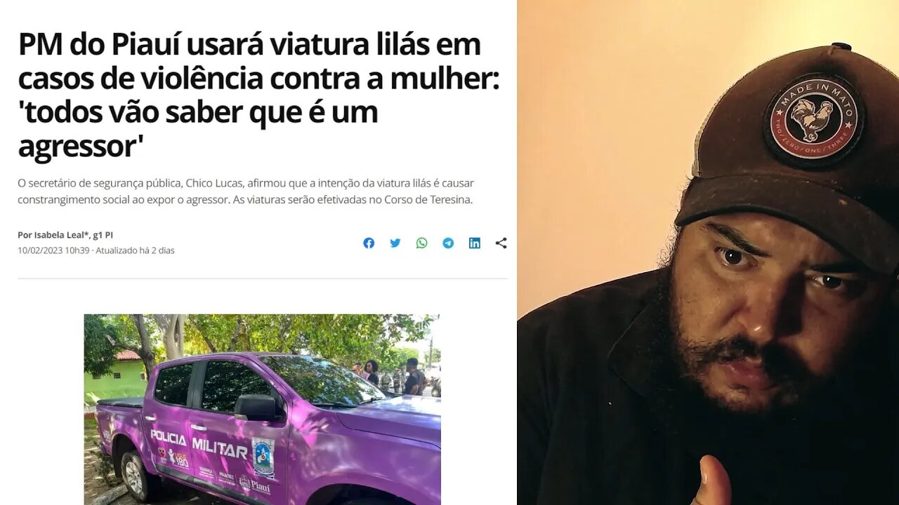 PM do Piauí usará viatura lilás - Nós sabemos onde isso vai dar - voador UFO OVNIs