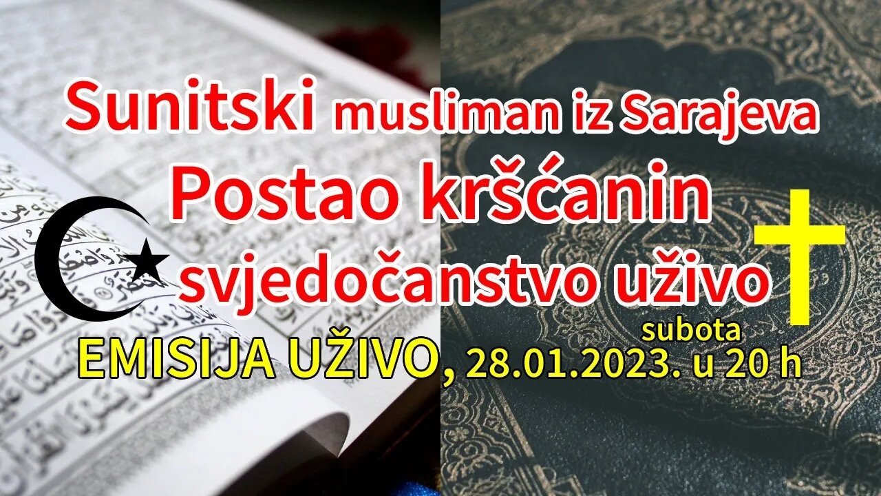 Sunitski musliman iz Sarajeva postao kršćanin - Svjedočanstvo uživo | Pax Vobiscum