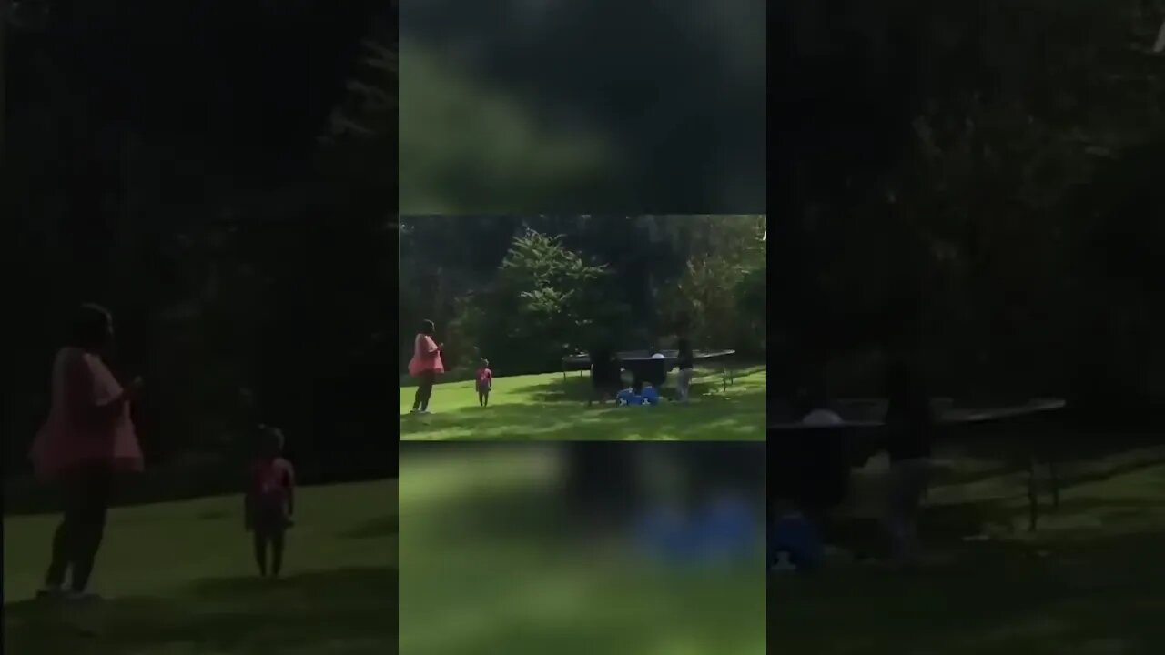 I can't believe he broke the trampoline