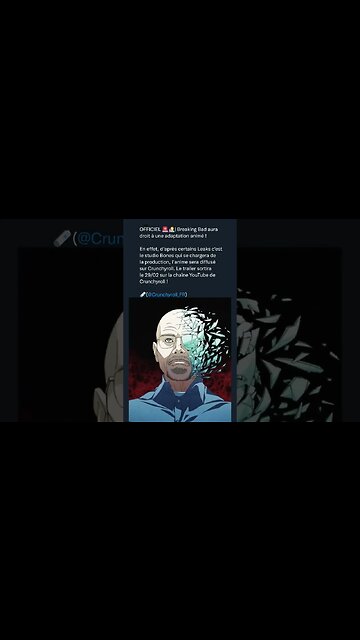 OFFICIEL 🚨👨‍🔬| Breaking Bad aura droit à une adaptation animé !
