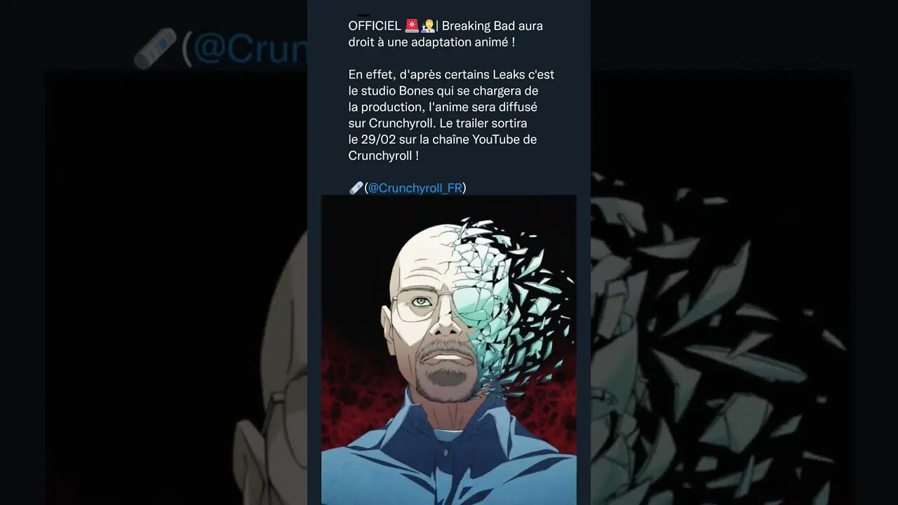 OFFICIEL 🚨👨🔬| Breaking Bad aura droit à une adaptation animé !
