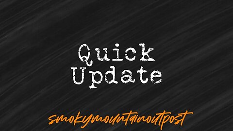 Quick Update !!