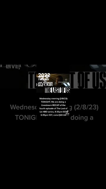 Please join us EVERY Wed evening at 9:35pm EST for LIVESTREAM Reviews of The Last of Us EPS!!