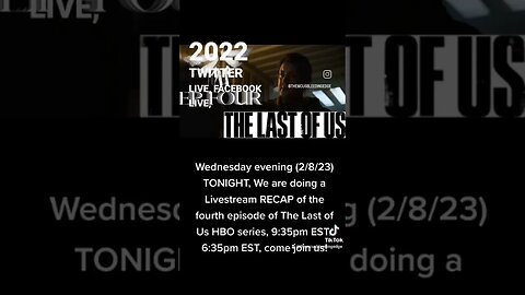 Please join us EVERY Wed evening at 9:35pm EST for LIVESTREAM Reviews of The Last of Us EPS!!