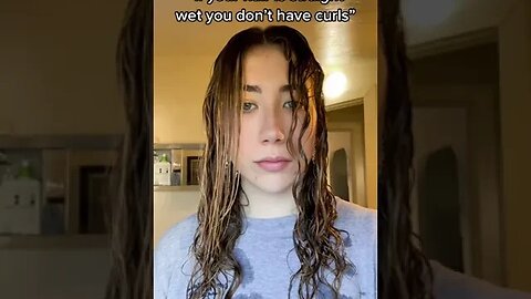 "if your hair is straight wet you don't have curls" OG Creator curlswithky #Shorts
