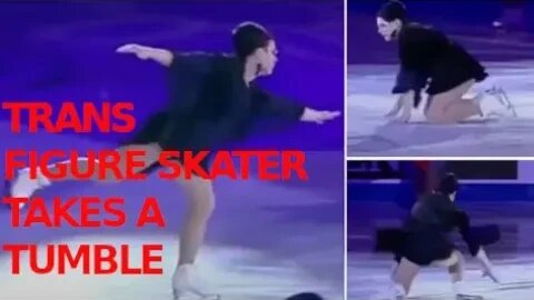 Trans Figure Skater Falls Down