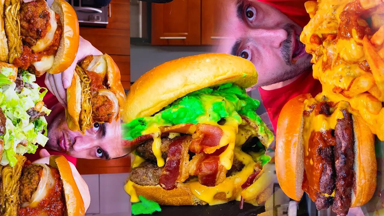ASMR Eating Burgers 2 HOURs NO TALKING SAVAGE MUKBANG 먹방