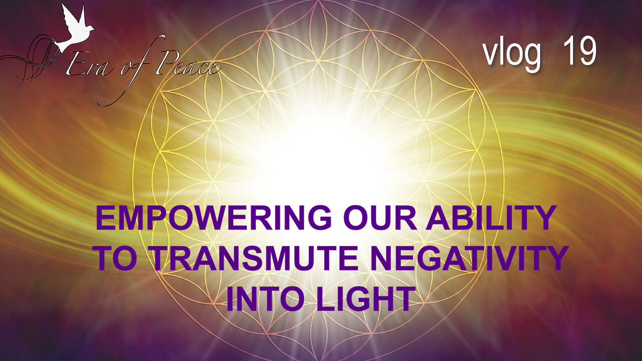 VLOG 19 - EMPOWERING OUR ABILITY TO TRANSMUTE NEGATIVITY INTO LIGHT