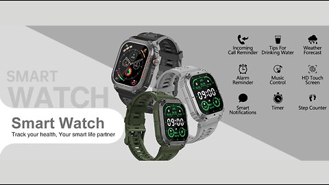 Military Smart Watches for Men Answer and Make Calls 2.01 Touch Screen Fitness Tracker