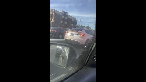 Pink Tesla in (Vegas, NV) (12/1/2022)