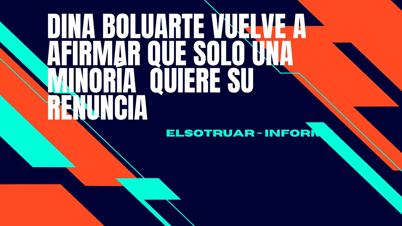 Dina Boluarte vuelve a afirmar que solo una minoría quiere su renuncia