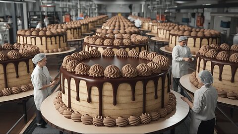 How Millions of Cakes Are Made in a Factory Automatic Cakes Factory Process2