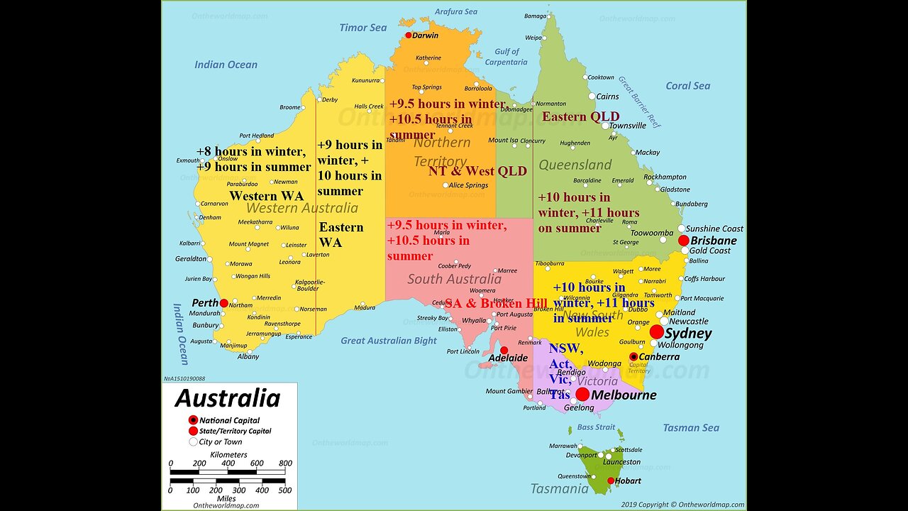 No more 4:30am sunrise & have better time zones in Australia