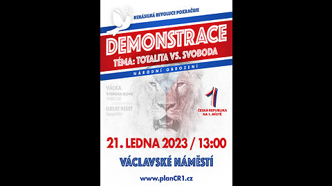 21. 01. 2023 PRAHA - VÁCLAVSKÉ NÁMĚSTÍ: ČR NA 1.!MÍSTĚ! NENÁSILNÁ REVOLUCE POKRAČUJE! 3.cast