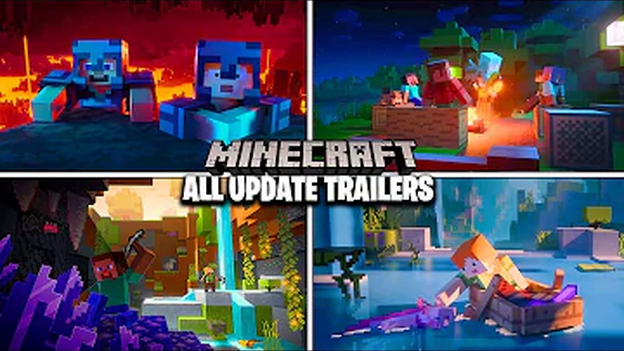 All Minecraft Animated Update Trailers (1.1-1.20 Update)