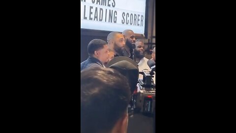 LeBron James￼ Backstage before press conference￼
