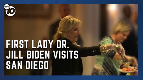 First lady Jill Biden visits San Diego for cancer event, Navy gathering