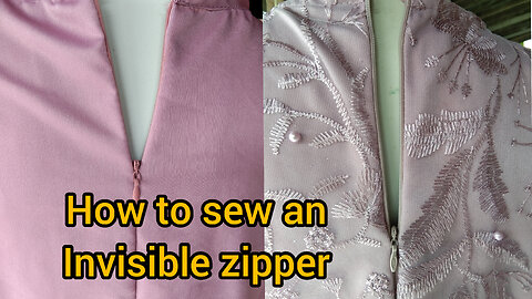 how to sew a Zipper into the neck of a dress