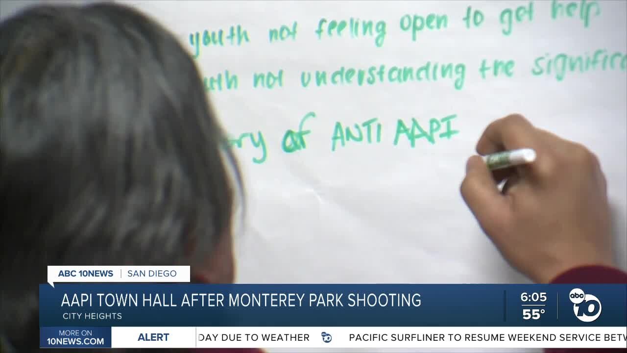 San Diego's AAPI community holds town hall after Monterey Park mass shooting