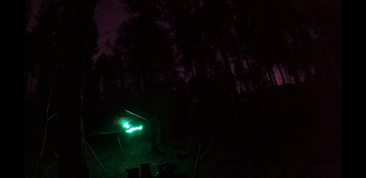 Nightlapse..under a tarp in the woods 19th Jan 2023