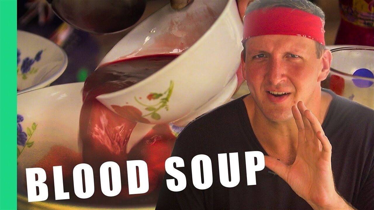 Eating Blood Soup (Tiết canh) in Vietnam!