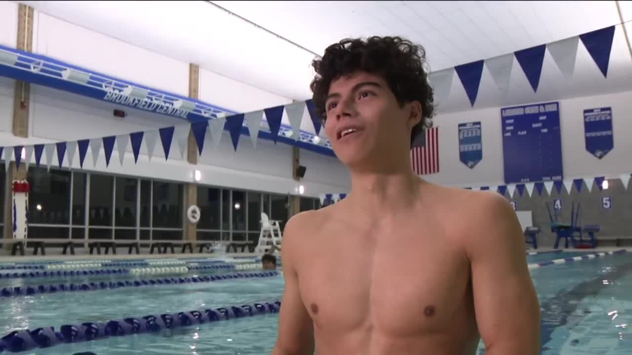 Brookfield Academy swimmer Adrian Bellido is all about the team