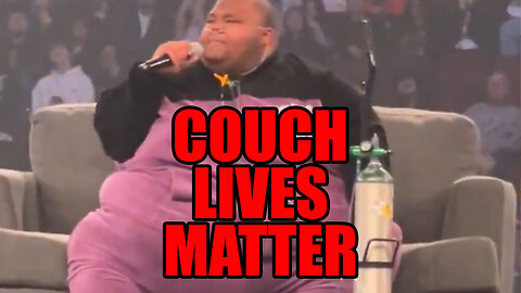 Melted Barnie Look A Like Rapper Dave Blunts Attacks Defenseless Couch In Front Of An Audience