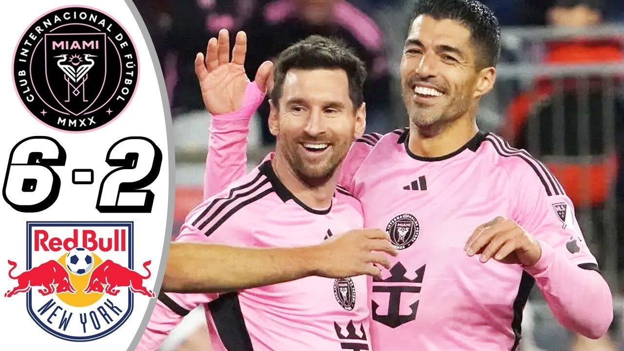 Inter Miami vs New York Red Bulls 6-2- All Goals & Highlights - 2024💥Messi Suarez Goal