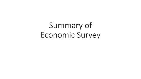 Summary of Economic Survey 2023