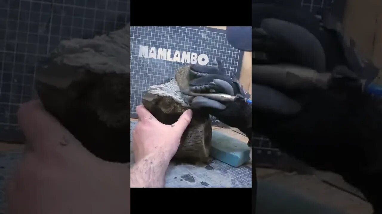 2 months of work in 1 minute - 80 million year old plesiosaur vertebra revealed 🦕🦖