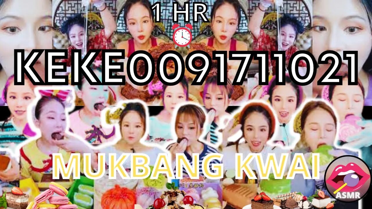 [1HOUR]⏰*keke0091711021*吃播表演各种甜点/面条#mukbang #asmr #chinesefood