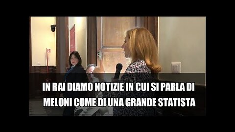 TeleGIORGIA,La giornalista Rai:Noi non facciamo più domande,mandiamo video di pura propaganda TUTTI I POLITICI SONO GLI SCHIAVI E I CAMERIERI DEI BANCHIERI..MERDALIA💩UN PAESE DI MERDA DI POLITICI CORROTTI E UN POPOLO D'IDIOTI