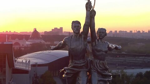 a soviet sculpture of worker and farmer in moscow SBV 329659913 HD