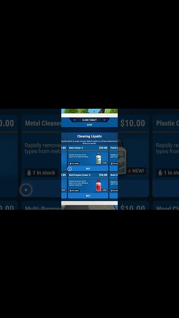 power wash simulator. buying a bunch of useless junk from the store
