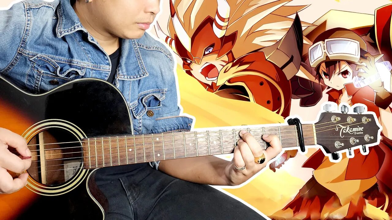 For Old School Digimon Fans | FIRE! - Digimon Frontier Acoustic Guitar Instrumental