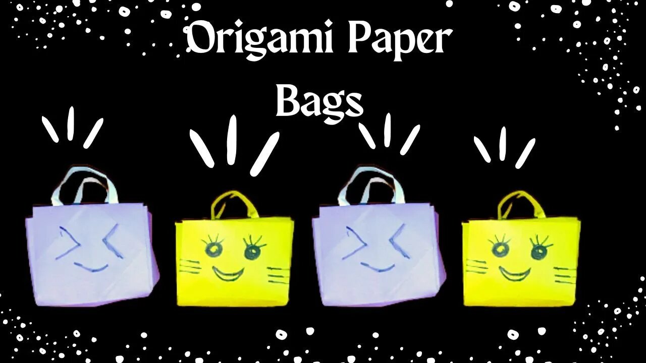 Origami Paper Bag | How To Make Paper Bags With Handle | Origami Gift Bags School Hacks